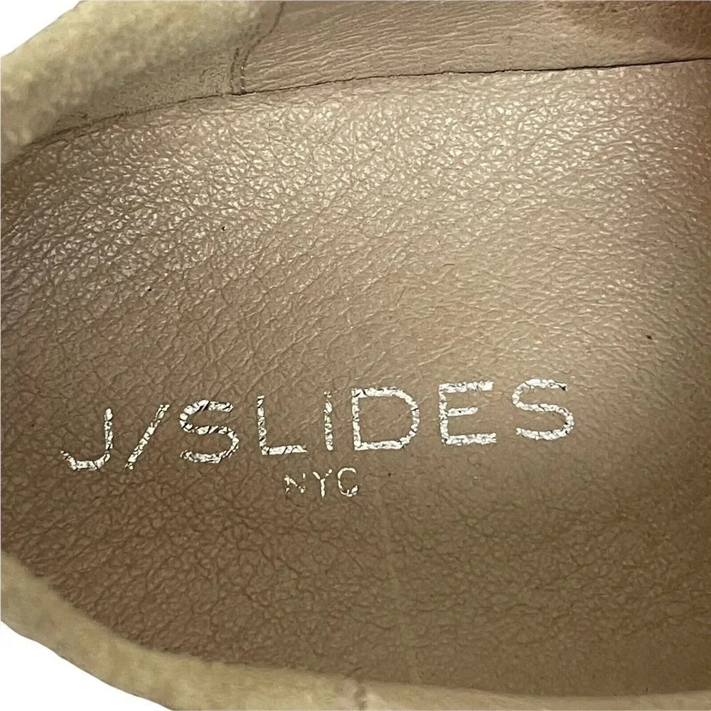 J/‎ SLIDES NYC Slip On Woman Leather Shoes Size 7.5 Gray